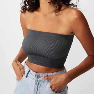 cotton:on samantha seam free rib tube top